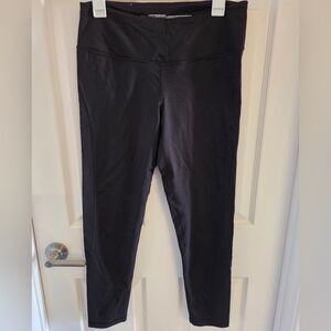 Women's Large Knockout By Victoria's Secret Tight Black Leggings, Palm Sheer